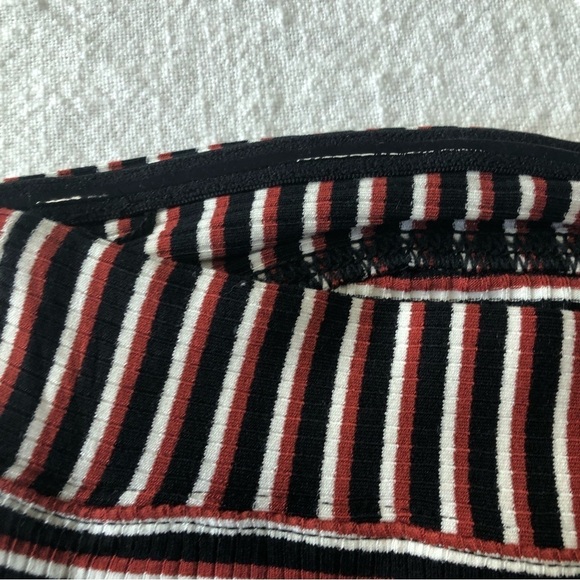 Free People Show Me Stripe Tube Top Black Canyon Combo Small New - Picture 6 of 7